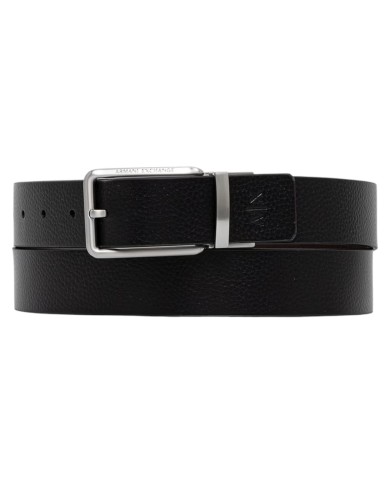 Cintura Uomo Armani Exchange Reversibile Leather Black Brown