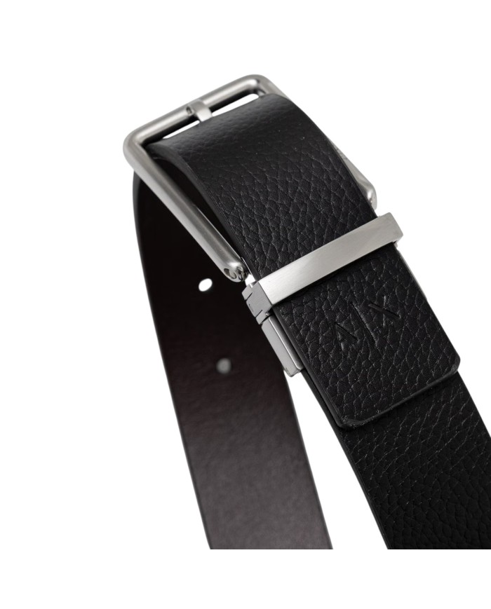 Cintura Uomo Armani Exchange Reversibile Leather Black Brown