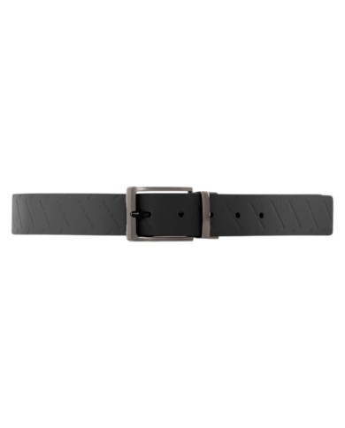 Cintura Uomo Armani Exchange Embossed Logo Leather Black