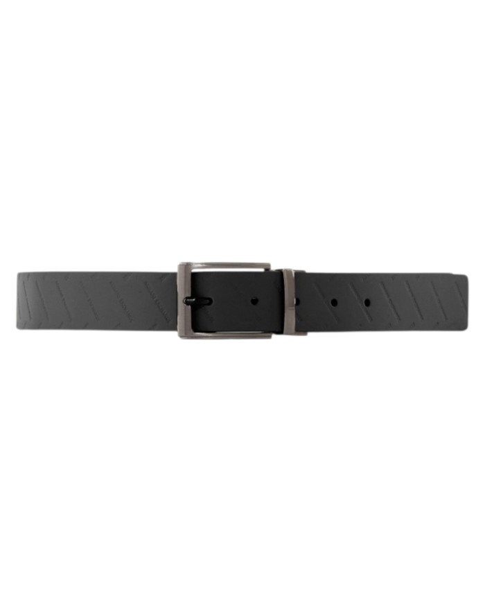 Cintura Uomo Armani Exchange Embossed Logo Leather Black