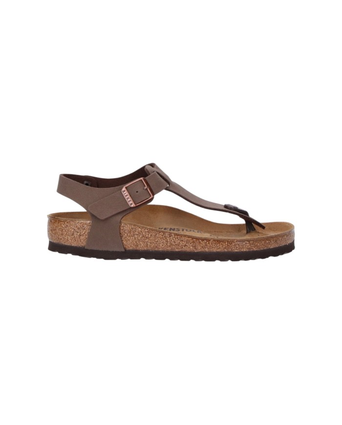 Sandalo Donna Unisex Uomo Birkenstock Kairo Infradito In Nubuck Con Cinturino alla Caviglia Mocca