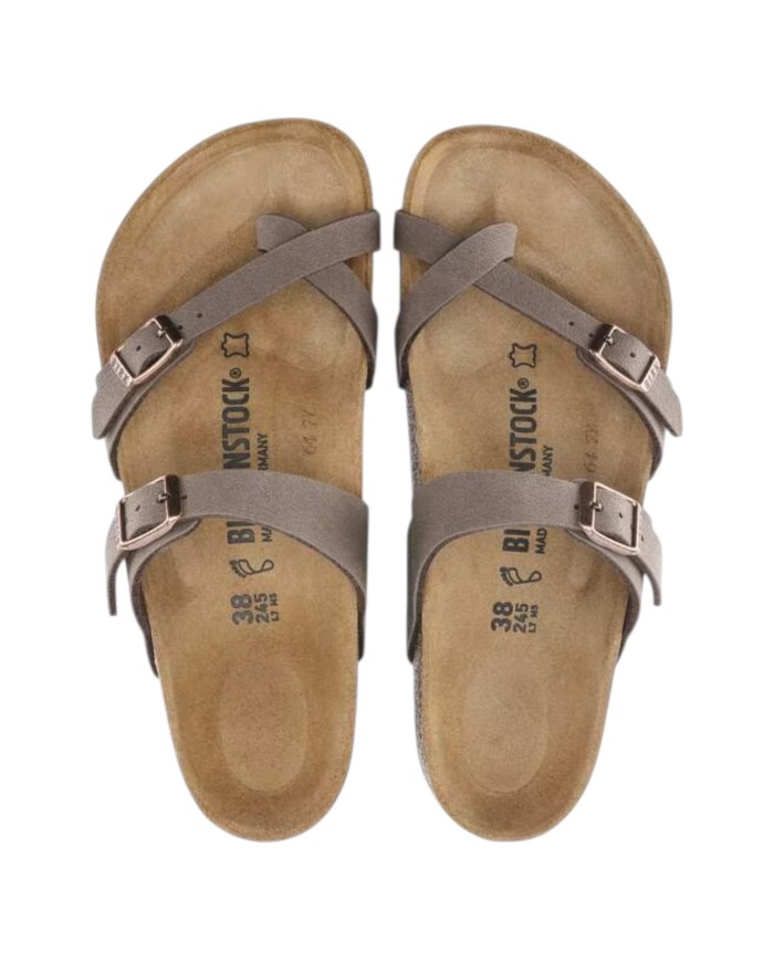Sandalo Donna Birkenstock Mayary Infradito Birko Flor Nubuck Mocca
