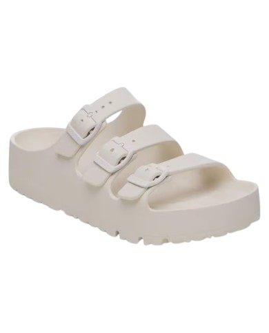 Sandalo Donna Birkenstock Unisex Florida III Eva Pap Flex PLatform Eggshel White