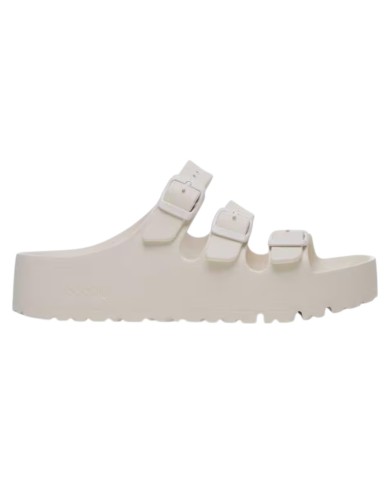 Sandalo Donna Birkenstock Unisex Florida III Eva Pap Flex PLatform Eggshel White