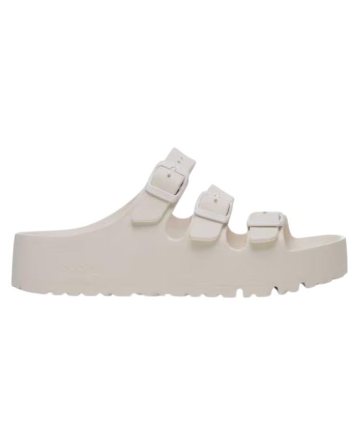 Sandalo Donna Birkenstock Unisex Florida III Eva Pap Flex PLatform Eggshel White