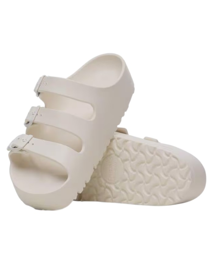 Sandalo Donna Birkenstock Unisex Florida III Eva Pap Flex PLatform Eggshel White
