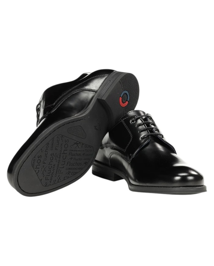 Stringata Uomo Fluchos Arthur F1931 Leather Florentick Negro Nero