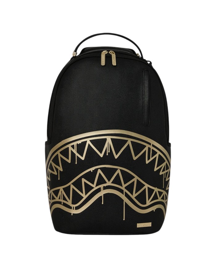 Zaino Sprayground Uomo That Gold Drip Dlxsv Backpack Leather Black Gold