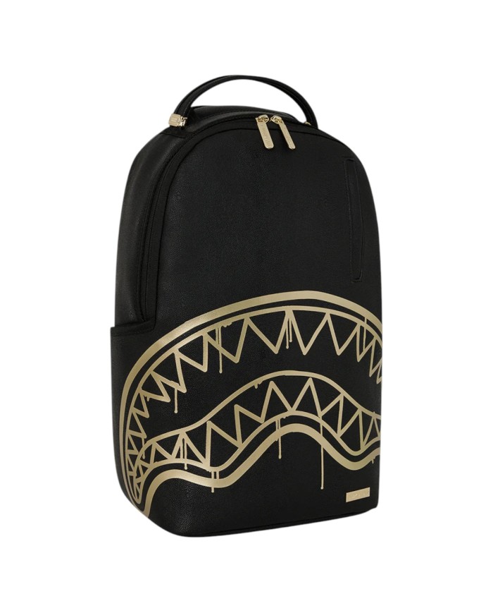 Zaino Sprayground Uomo That Gold Drip Dlxsv Backpack Leather Black Gold