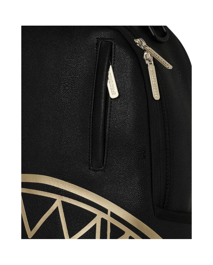 Zaino Sprayground Uomo That Gold Drip Dlxsv Backpack Leather Black Gold