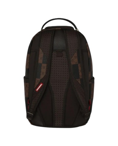 Zaino Sprayground Uomo Enlarged Checks Paris Backpack Leather Black Brown