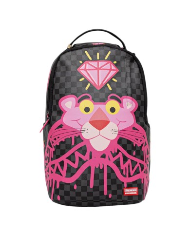 Zaino Sprayground Donna Unisex Pink Panther Drippy Diamond Leather Black Pink