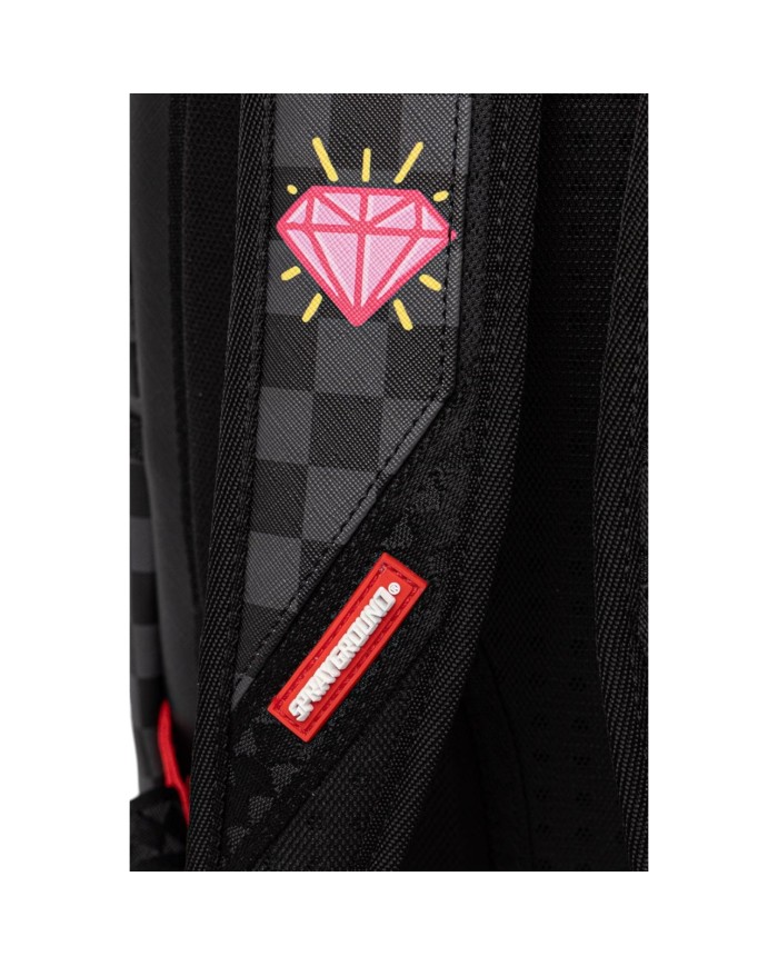Zaino Sprayground Donna Unisex Pink Panther Drippy Diamond Leather Black Pink