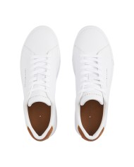 Sneakers Uomo Tommy Hilfiger TH Court Core Ess Leather Logo White Coconude Groove