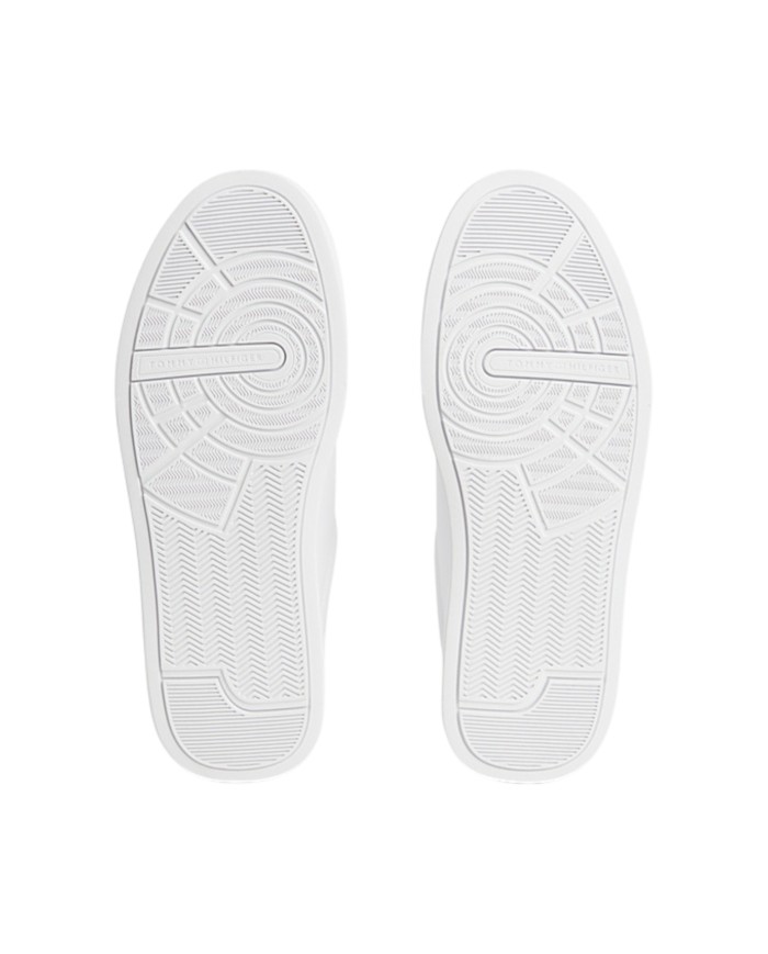 Sneakers Uomo Tommy Hilfiger TH Court Core Ess Leather Logo White Coconude Groove
