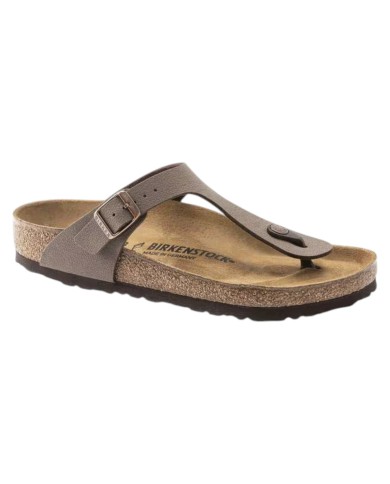 Sandalo Donna Uomo Unisex Birkenstock Gizeh BS Birko-Flor Nubuck Mocca