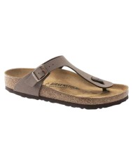 Sandalo Donna Uomo Unisex Birkenstock Gizeh BS Birko-Flor Nubuck Mocca