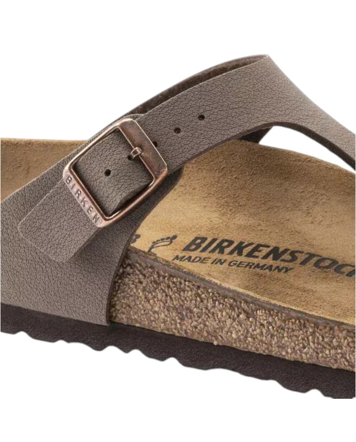 Sandalo Donna Uomo Unisex Birkenstock Gizeh BS Birko-Flor Nubuck Mocca