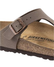Sandalo Donna Uomo Unisex Birkenstock Gizeh BS Birko-Flor Nubuck Mocca