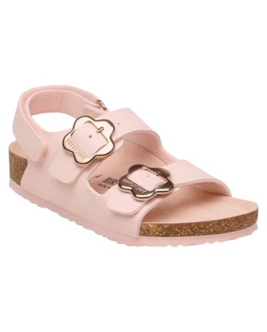 Sandalo Bambina Birkenstock Bimbo Milano Flower Buckle Kids Birko-Flor Light Rose Tonal