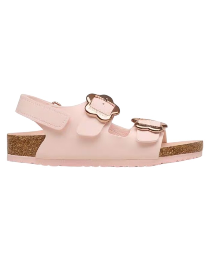 Sandalo Bambina Birkenstock Bimbo Milano Flower Buckle Kids Birko-Flor Light Rose Tonal
