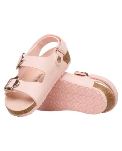 Sandalo Bambina Birkenstock Bimbo Milano Flower Buckle Kids Birko-Flor Light Rose Tonal