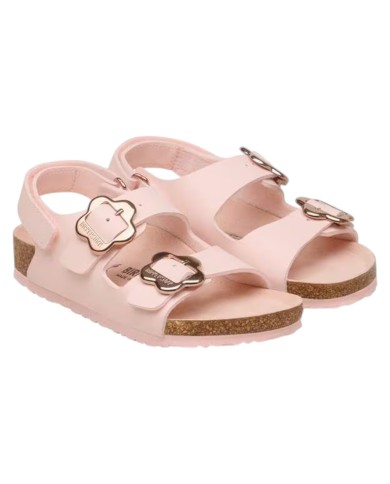 Sandalo Bambina Birkenstock Bimbo Milano Flower Buckle Kids Birko-Flor Light Rose Tonal