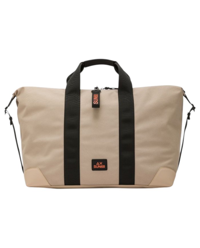 Borsone Sun68 Uomo Borsa da Viaggio Everyday Nylon Sabbia Beige