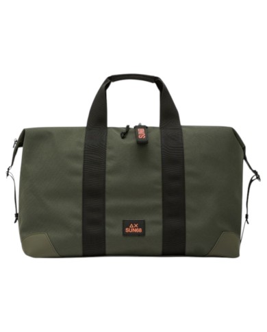 Borsone Sun68 Uomo Borsa da Viaggio Everyday Nylon Verde Militare Scuro