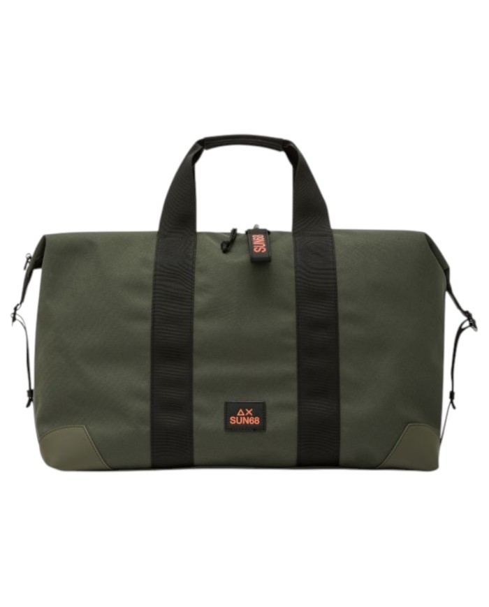Borsone Sun68 Uomo Borsa da Viaggio Everyday Nylon Verde Militare Scuro