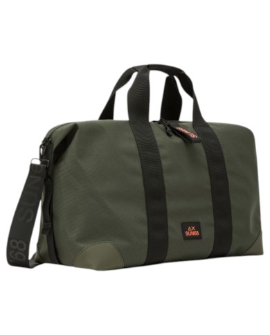 Borsone Sun68 Uomo Borsa da Viaggio Everyday Nylon Verde Militare Scuro