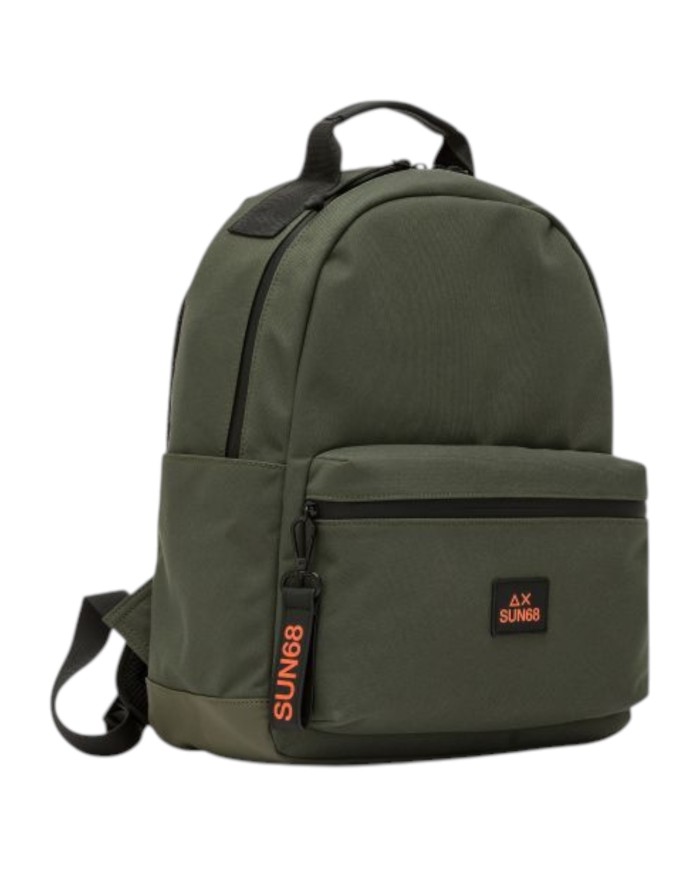 Zaino Sun68 Uomo Everyday Backpack Nylon Verde Militare Scuro
