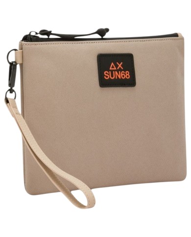 Pochette Sun68 Uomo Everyday Pouch Nylon Sabbia Beige