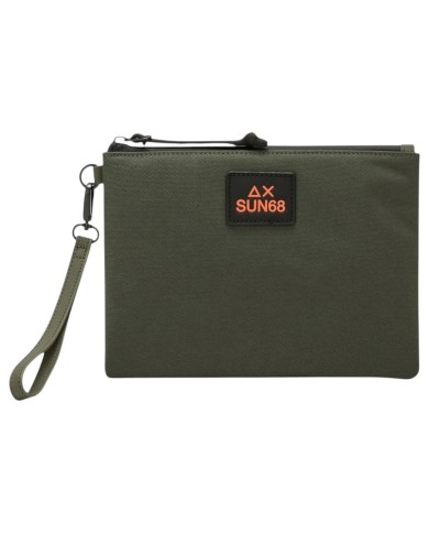 Pochette Sun68 Uomo Everyday Pouch Nylon Verde Militare Scuro