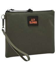 Pochette Sun68 Uomo Everyday Pouch Nylon Verde Militare Scuro