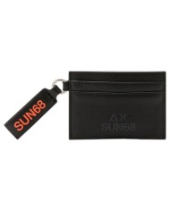 Portacarte Sun68 Uomo Card Holder Premium Leather Black