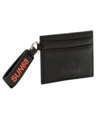 Portacarte Sun68 Uomo Card Holder Premium Leather Black