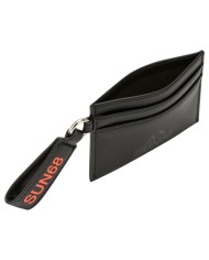 Portacarte Sun68 Uomo Card Holder Premium Leather Black