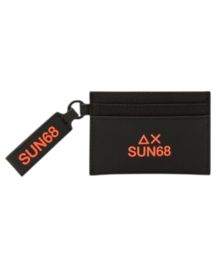 Portacarte Sun68 Uomo Evreyday Card Holder Nylon & Leather Black