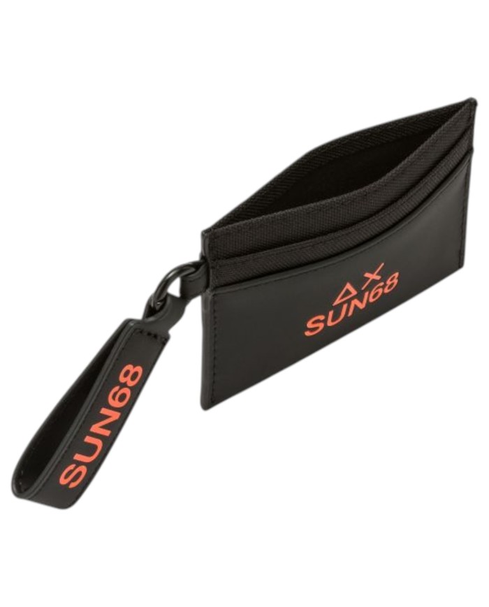 Portacarte Sun68 Uomo Evreyday Card Holder Nylon & Leather Black
