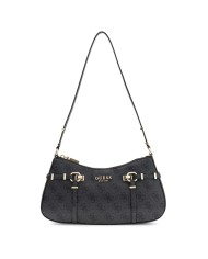 Tracolla Donna Guess Carrie 4G Logo Leather Coal