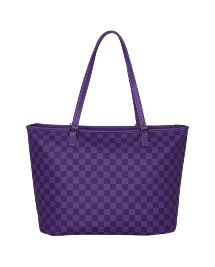 Shopper Sprayground Donna Purple Shark In Paris Leather Purple