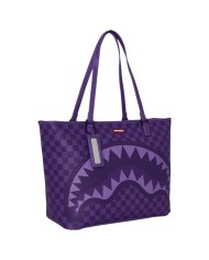 Shopper Sprayground Donna Purple Shark In Paris Leather Purple