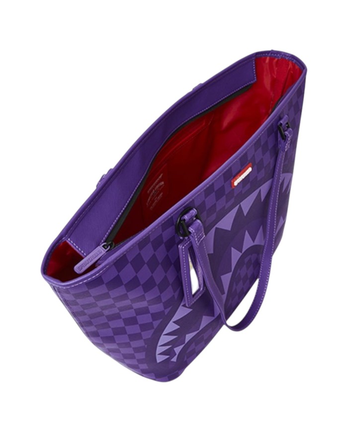 Shopper Sprayground Donna Purple Shark In Paris Leather Purple