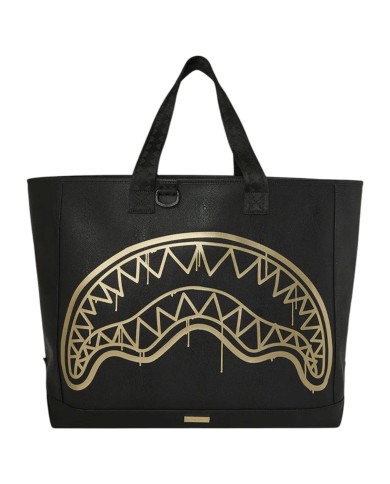 Shopper Sprayground Donna That Gold Drip Leather Black Gold