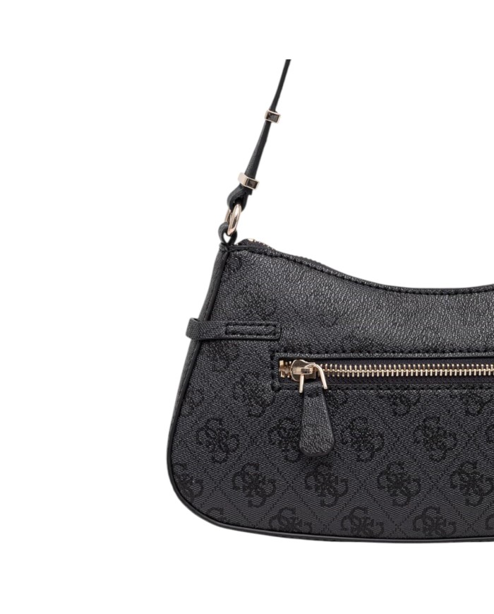 Tracolla Donna Guess Carrie 4G Logo Leather Coal