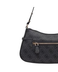 Tracolla Donna Guess Carrie 4G Logo Leather Coal