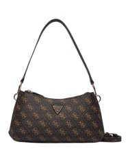 Tracolla Donna Guess Noelle II Mini 4G Logo Leather Brown