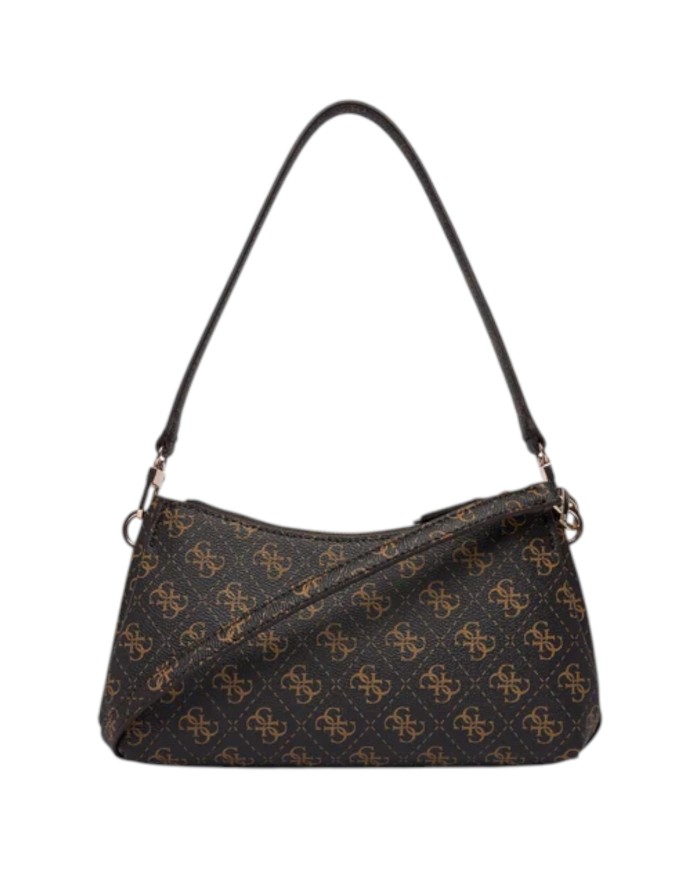 Tracolla Donna Guess Noelle II Mini 4G Logo Leather Brown