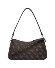 Tracolla Donna Guess Noelle II Mini 4G Logo Leather Brown